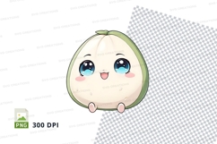 Cute cartoon onion character clipart png Product Image 1