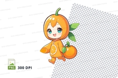 Orange character clipart png Product Image 1