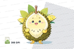 Cartoon durian fruit character illustration Product Image 1