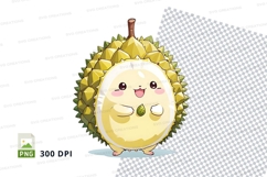 Cute durian fruit clipart png Product Image 1