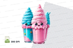 Cute cartoon milkshake mockup Product Image 1