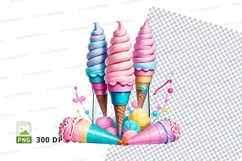 Ice cream cone clipart png Product Image 1
