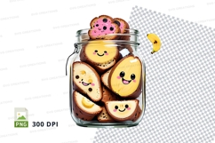 Jar of cartoon character cookies mockup Product Image 1