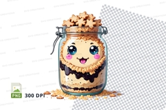 Cartoon mason jar with cookie face mockup Product Image 1