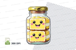 Cute toast in a jar clipart png Product Image 1
