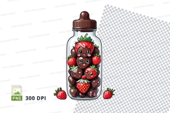 Chocolate covered strawberries in a jar mockup Product Image 1
