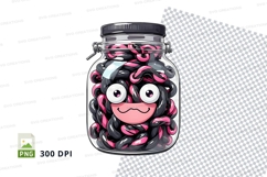 Cartoon jar of licorice candy mockup Product Image 1