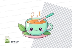 Cute cartoon coffee cup clipart png Product Image 1