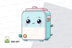 Cute pastel suitcase clipart png Product Image 1