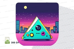 Clipart png of a cartoon triangle with eyes and legs Product Image 1