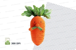 Carrot clipart with green leaves isolated on white backgroun Product Image 1