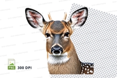 Cute deer clipart PNG isolated white background wildlife Product Image 1