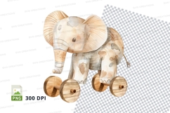 Cute robot elephant clipart toy isolated on white background Product Image 1