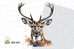 Majestic deer clipart PNG isolated white background wildlife Product Image 1