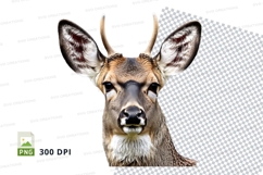 Deer head clipart png isolated transparent background wildli Product Image 1