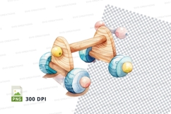 Wooden toy car clipart png transparent background play Product Image 1