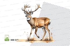 Realistic deer clipart isolated transparent background wildl Product Image 1