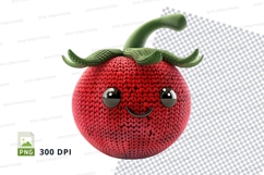 Cute strawberry clipart happy fruit character isolated PNG Product Image 1