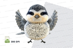 Cute baby bird clipart png isolated white background Product Image 1