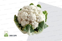 Fresh whole cauliflower clipart PNG high resolution Product Image 1