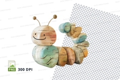 Cute cartoon caterpillar clipart PNG transparent background Product Image 1