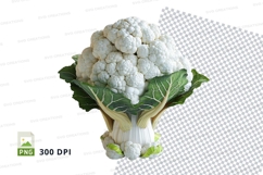 Fresh cauliflower vegetable clipart PNG transparent backgrou Product Image 1