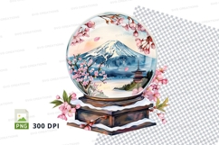 Crystal ball mountain view clipart transparent PNG floral de Product Image 1