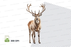Majestic deer clipart isolated white background wildlife Product Image 1