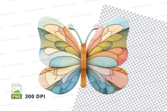 Colorful butterfly clipart transparent PNG high resolution Product Image 1