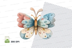 Colorful butterfly clipart PNG isolated on white background Product Image 1
