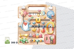 Colorful kids toy chest clipart PNG transparent background Product Image 1