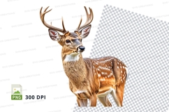 Majestic deer clipart isolated transparent PNG high resoluti Product Image 1