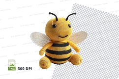 Cute yellow bumblebee plush toy clipart transparent PNG Product Image 1