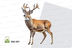 Majestic deer clipart isolated transparent background wildli Product Image 1