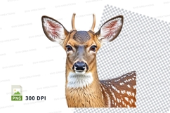 Young deer clipart isolated transparent PNG high detail Product Image 1