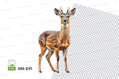 Young deer clipart isolated transparent background wildlife Product Image 1