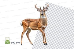 Majestic Deer Clipart PNG Isolated White Background Product Image 1