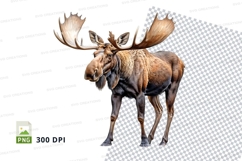 Majestic moose clipart isolated on transparent background PN Product Image 1