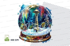 Snow Globe Clipart Winter Scene 3D Transparent PNG Product Image 1
