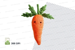 Cute carrot clipart with green leaves isolated on white Product Image 1