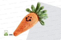Cute carrot clipart with happy face isolated on white Product Image 1
