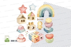 3D clipart set colorful icons objects isolated PNG Product Image 1