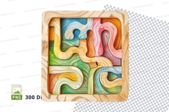 Colorful abstract swirl clipart PNG transparent background Product Image 1