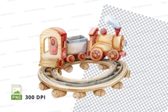 Baby bassinet clipart PNG pink cute nursery decor 300 DPI Product Image 1