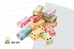 Colorful soap bars clipart set isolated transparent PNG Product Image 1