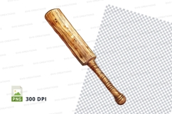 Wooden rolling pin clipart isolated on white background Product Image 1