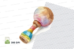 Colorful wooden mallet clipart isolated on white background Product Image 1