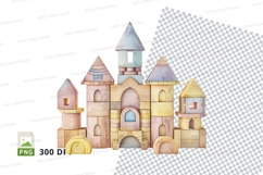 Colorful castle clipart png illustration vector design Product Image 1