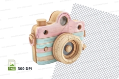 Vintage pastel camera clipart isolated on white background Product Image 1
