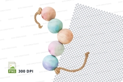 Pastel beads garland clipart transparent background decorati Product Image 1